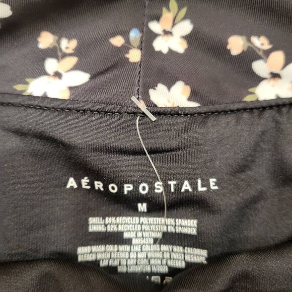 Aeropostale NWT Bikini Bottoms Black Floral Classic High Rise - Picture 4 of 4